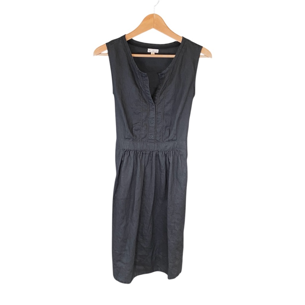 Gap Dress Women’s Size 0 100% Ramie Black Sleeveless Mini Dress Embroidered XS S